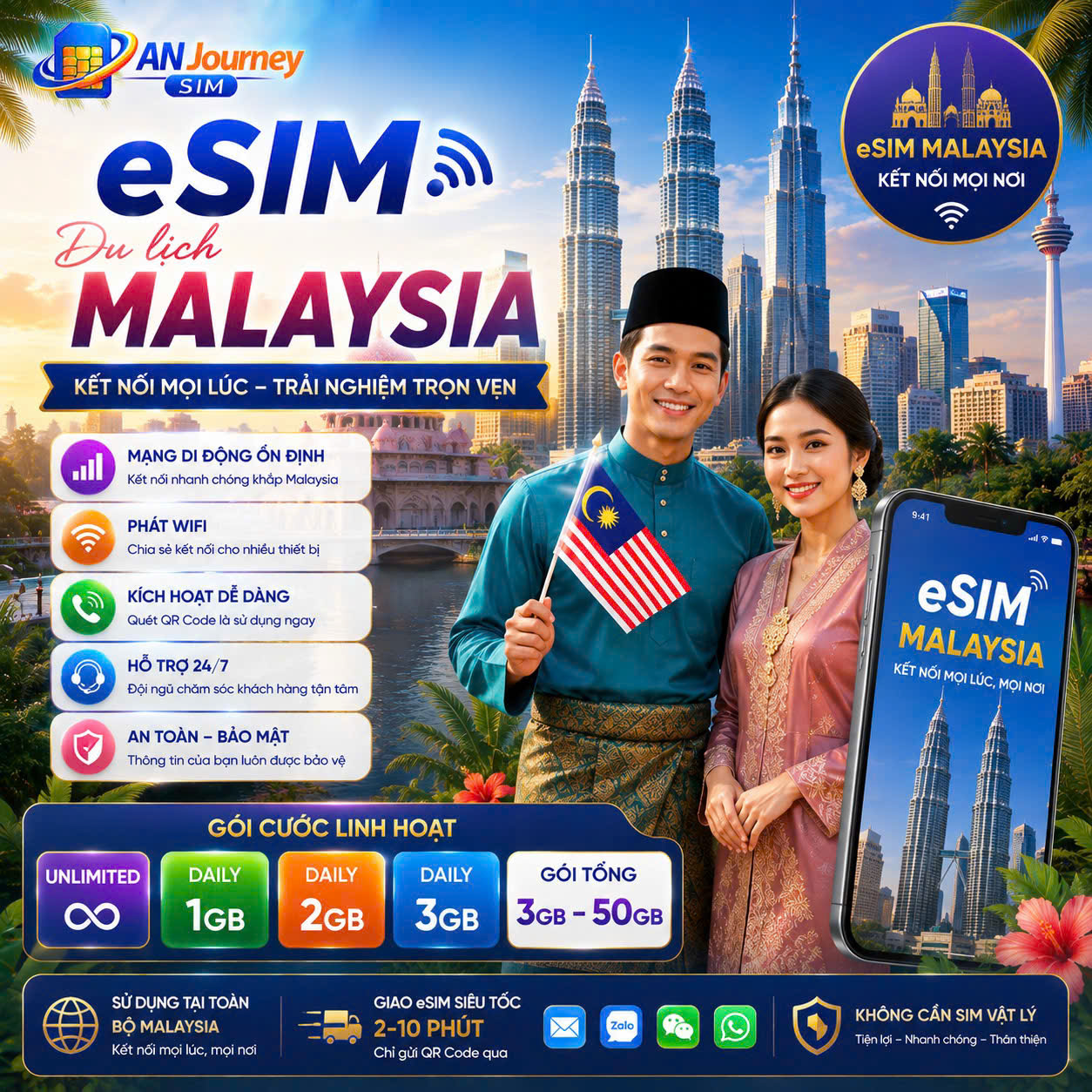eSIM Du Lịch Malaysia